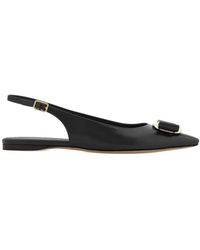 Ferragamo - Zelmy Leather Flat Slingback - Lyst