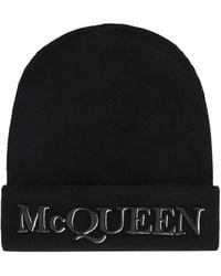 McQueen - Embroidered Logo Beanie - Lyst