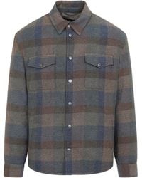 Etro - Wool Checked Shirt - Lyst