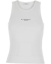 Givenchy - Sleeveless Top With Logo Lettering On The Front - Lyst