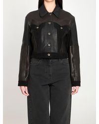 Versace - Leather Blouson Jacket - Lyst