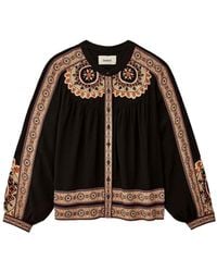 Ba&sh - Valda Blouse With Ochre Print - Lyst
