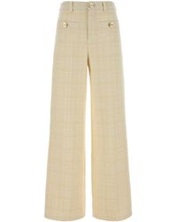 Gucci - Tweed Cotton Check Trousers - Lyst