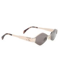 Celine - Triomphe Metal Sunglasses - Lyst