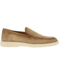 Santoni - Suede Moccasin - Lyst