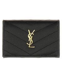 Saint Laurent - Cassandre Matelassé Wallet - Lyst