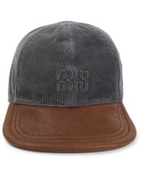Miu Miu - Fumo Rovere Baseball Cap - Lyst