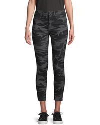 Levi's Camouflage-print High-rise Cropped Jeans - Black