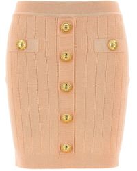 Balmain - Knitted Mini Skirt - Lyst