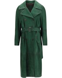 Valstar - Suede Double Breasted Trench Coat English - Lyst