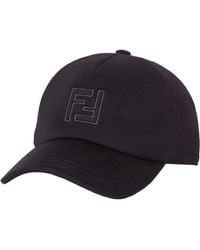 Fendi - Wool And Cashmere Baseball Cap - Lyst