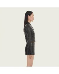 Ferragamo - Stand-Collar Cropped Jacket - Lyst