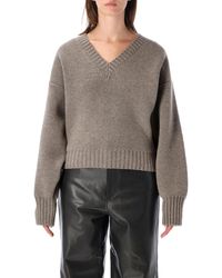 Rohe - V-Neck Wool Sweater - Lyst