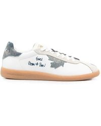 DSquared² - Rebel Sneakers With Denim Patch And Logo - Lyst