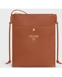 Celine - Tan Lamb Leather Sharp Pouch - Lyst