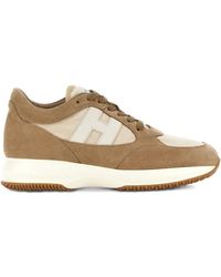 Hogan - Interactive Suede And Fabric Sneakers - Lyst