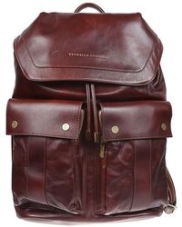 Brunello Cucinelli - Leather Backpack - Lyst