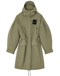 Ganni - Oversized Double-Breasted Checked Brushed-Wool Coat - Lyst