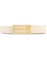 Victoria Beckham - Logo Buckle Solid Belt - Lyst