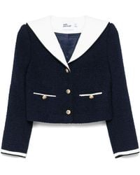 Self-Portrait - Jacket With Collar - Lyst