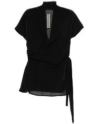 Rick Owens - Silk Wrap Top - Lyst