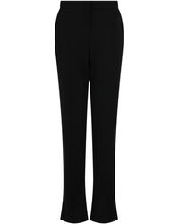 McQueen - Wool Flare Hem Trousers - Lyst