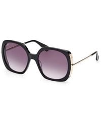 Max Mara - Style Shiny Mini Sunglasses With Smoke Gradient Lenses - Lyst