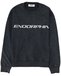 MSGM - Crew Neck Sweatshirt - Lyst