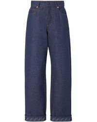 Fendi - Ff Reverse Denim Jeans - Lyst