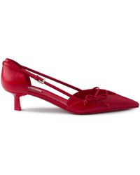 Prada - Bow-Detail Pointed-Toe Pumps - Lyst