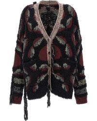 Etro - Worn-Effect Wool Cardigan - Lyst