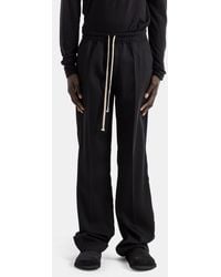 Rick Owens - Dietrich Drawstring Wide-Leg Trousers With Elasticated Waist - Lyst