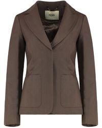 Fendi - Wool-Mohair Blend Blazer - Lyst