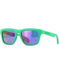 Gucci - Gg Pattern Matte Sunglasses - Lyst