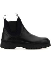 Prada - Leather Ankle Boots - Lyst