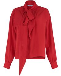 Prada - Silk Blouse Top - Lyst