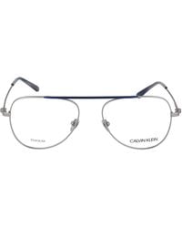 Calvin Klein - Satin Metal Optical Glasses - Lyst