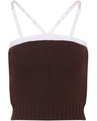 Prada - Sleeveless Knitted Top - Lyst