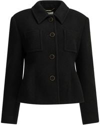 Chloé - Veste En Laine Bouclette Noire Jacket - Lyst