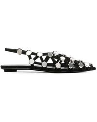 The Attico - Grid Slingback Sandals - Lyst