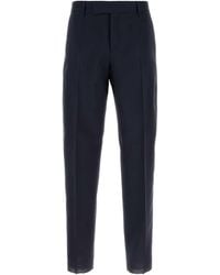 Fendi - Navy Blue Twill Pant - Lyst