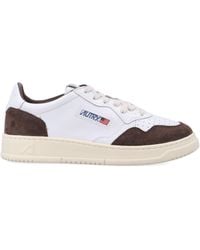 Autry - Calf Leather Panelled Lace Sneakers - Lyst