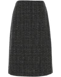 Fendi - Embroidered Tweed Skirt - Lyst