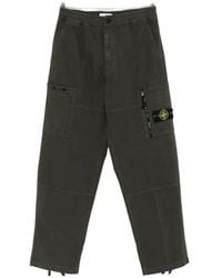 Stone Island - Pantaloni Cargo Con Patch Logo - Lyst