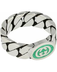 Gucci - Sterling Interlocking G Ring - Lyst