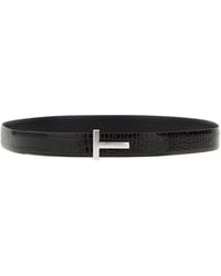 Tom Ford - Reversible Crocodile Leather Belt - Lyst