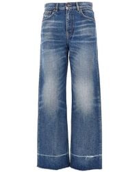 Chloé - Raw-Cut Hem Jeans - Lyst