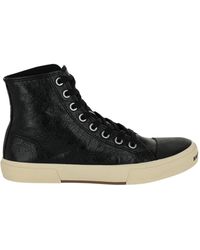 Balenciaga Paris High Top Sneakers Canvas in Black | Lyst
