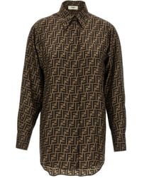 Fendi - Ff Silk Shirt - Lyst
