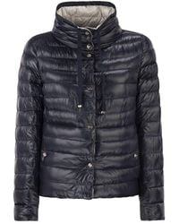 Herno - Reversible Ultra-Light Nylon Down Jacket With Funnel Neck - Lyst